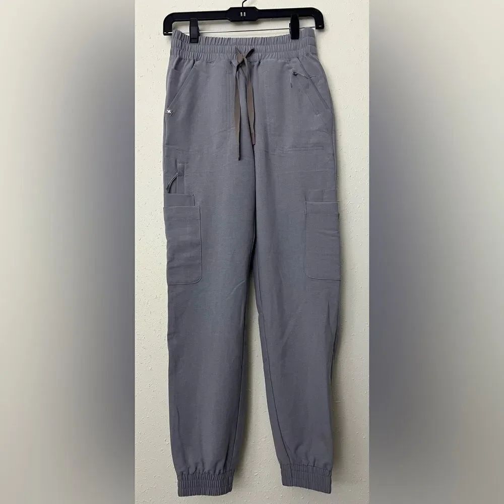 New Figs CHARLOTTE 21 POCKET SLIM PETITE SCRUB PANTS Size XXS